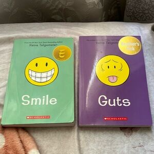Selling books. “Smile” and Guts”